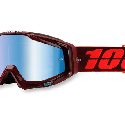 100% Racecraft MTB Goggle - Kikass - Maroon Maroon Anti-Fog - Clear Lens 