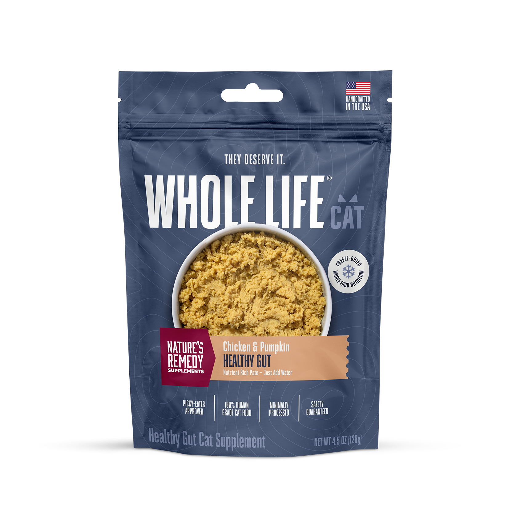 Nature’s Remedy Healthy Gut & Digestive Support.  Human-Grade, Grain-Free, Whole Food Supplement for Cats - Made in Our Own Kitchens