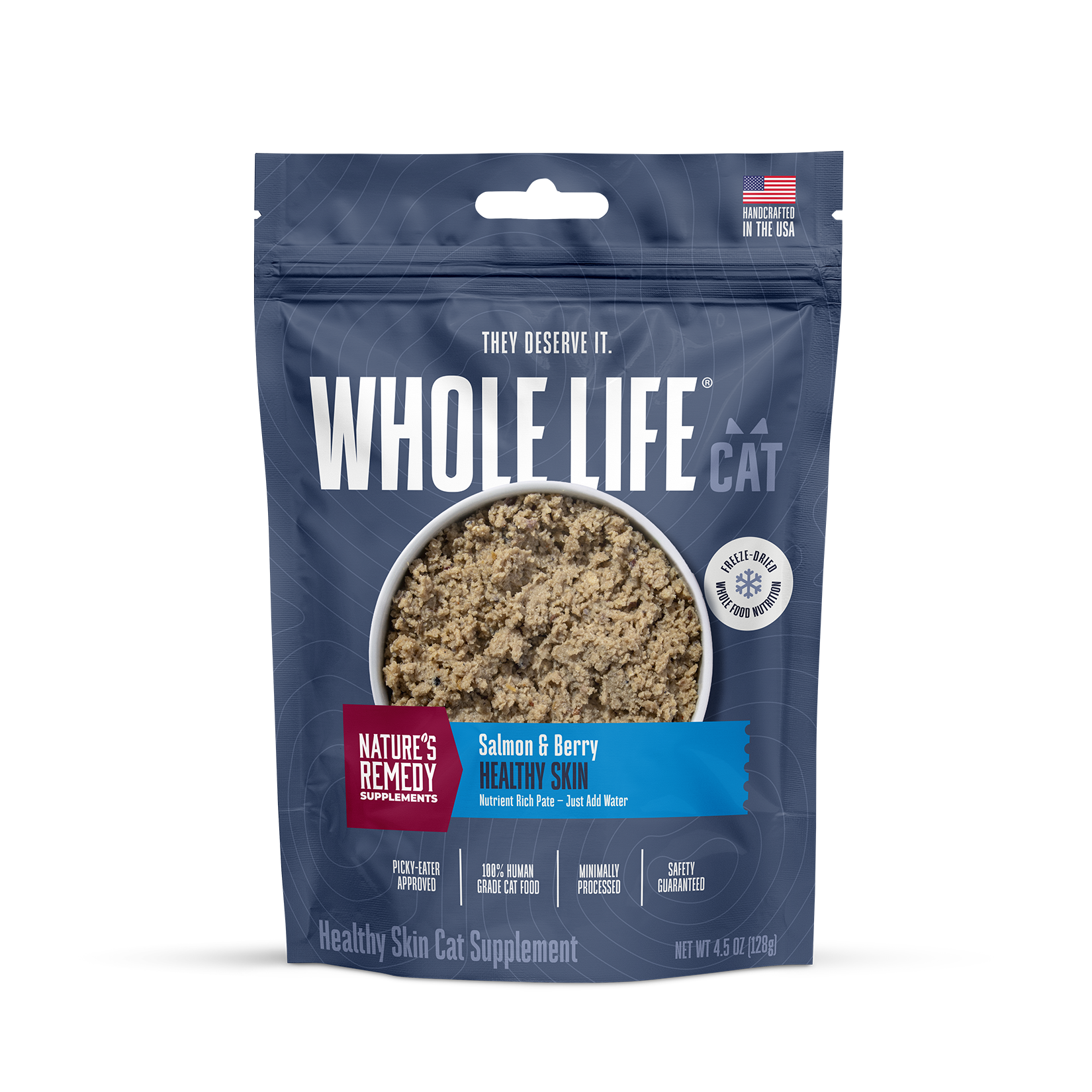 Nature’s Remedy Healthy Skin & Allergy Support.  Human-Grade, Grain-Free, Whole Food Supplement for Cats - Made in Our Own Kitchens