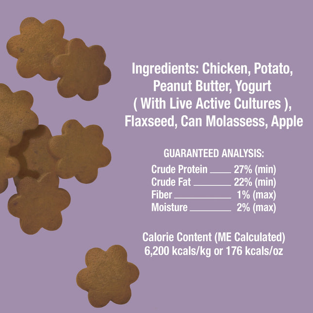 Living Treats – Peanut Butter and Yogurt Recipe Probiotic Treats For Dogs.  Human Grade and Grain Free - Made In Our Own Kitchen