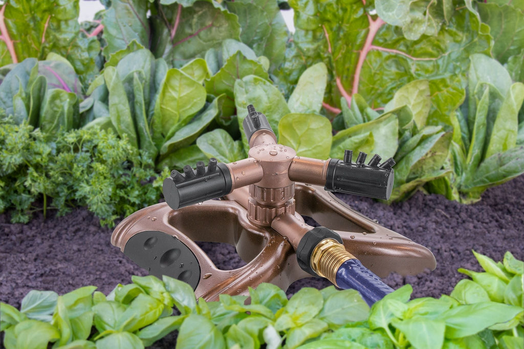3-Arm Adjustable Revolving Sprinkler on Metal Base