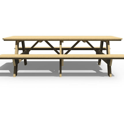 Amish 3ft x 8ft Solid Pine Wood Picnic Table