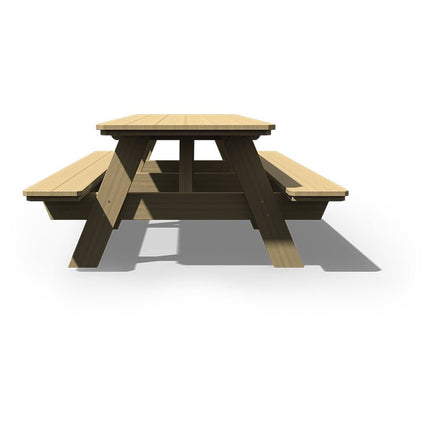 Amish 3ft x 8ft Solid Pine Wood Picnic Table