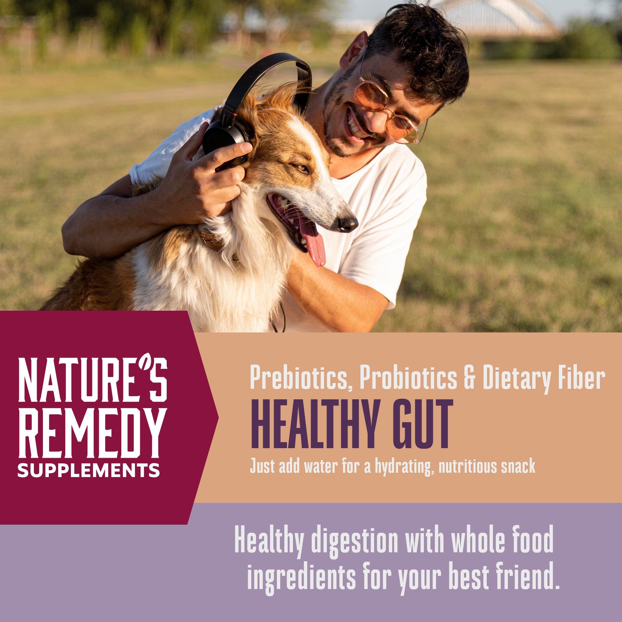 Nature’s Remedy Healthy Gut & Digestive Support.  Human-Grade, Grain-Free, Whole Food Supplement for Dogs - Made in Our Own Kitchens