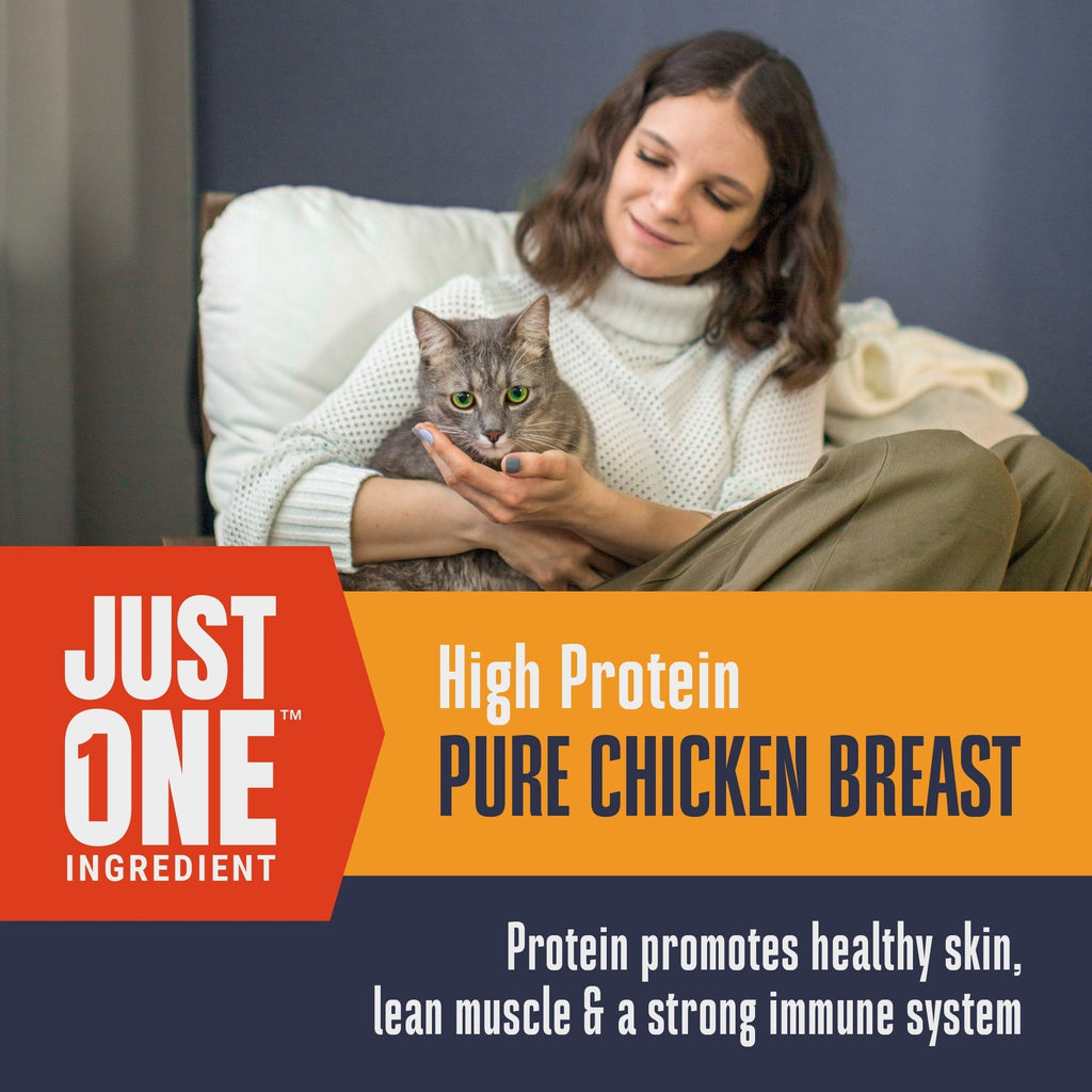 Just One Chicken Cat Treats – Human Grade, Picky Eater Approved, Made in Our Own Kitchens