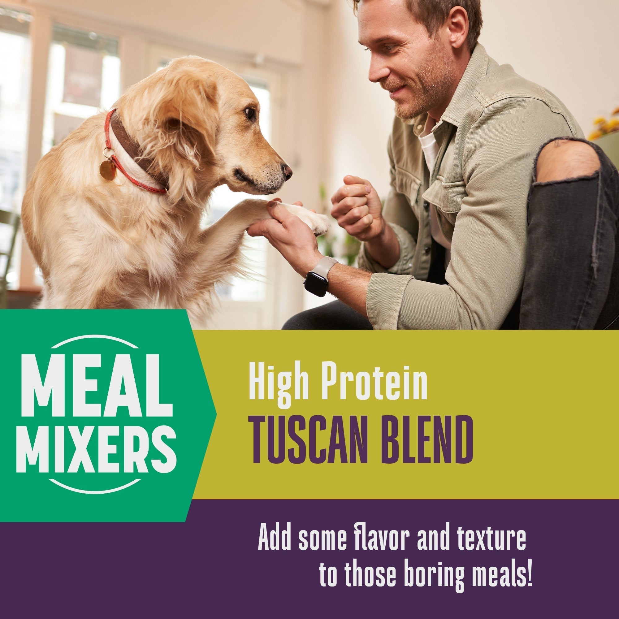 Tuscan Blend Whole Food Meal Mixers For Dogs:  Human Grade - Made in Our Own Kitchens