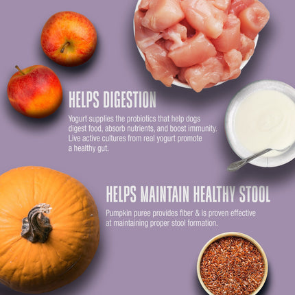 Living Treats – Pumpkin and Yogurt Recipe Probiotic Treats For Dogs.  Human Grade and Grain Free - Made In Our Own Kitchen
