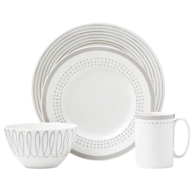 Charlotte Street Grey East 4-Piece Place Setting