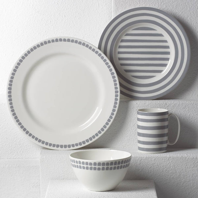Charlotte Street Grey North 4-Piece Place Setting