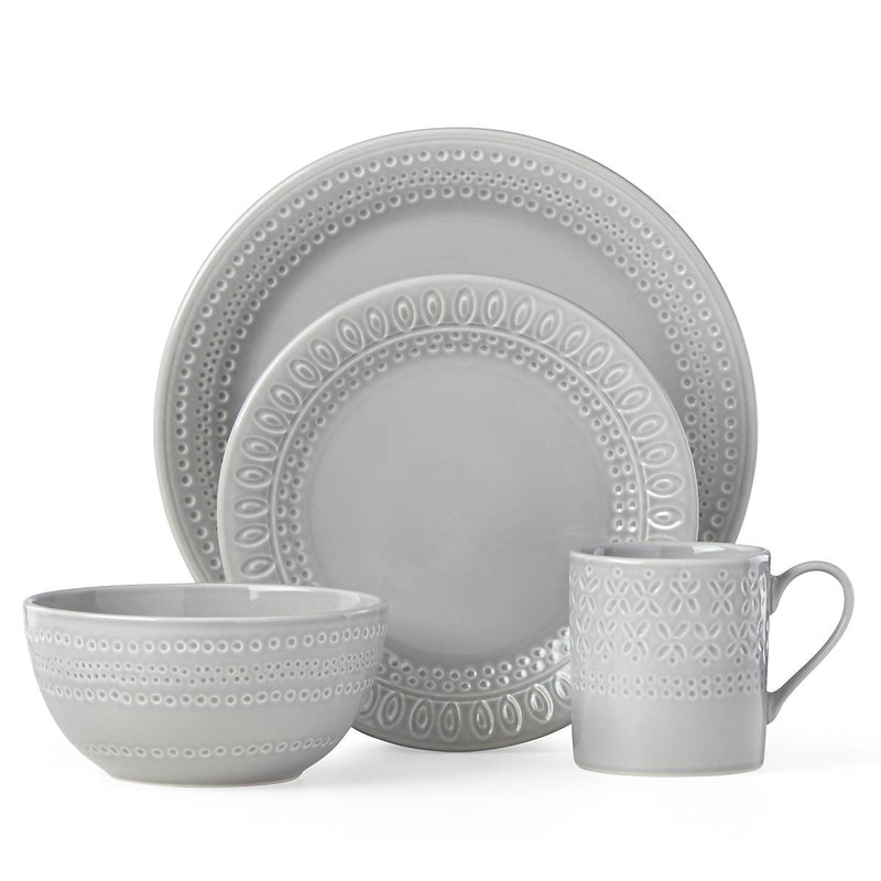 Willow Drive Grey 4-Piece Place Setting