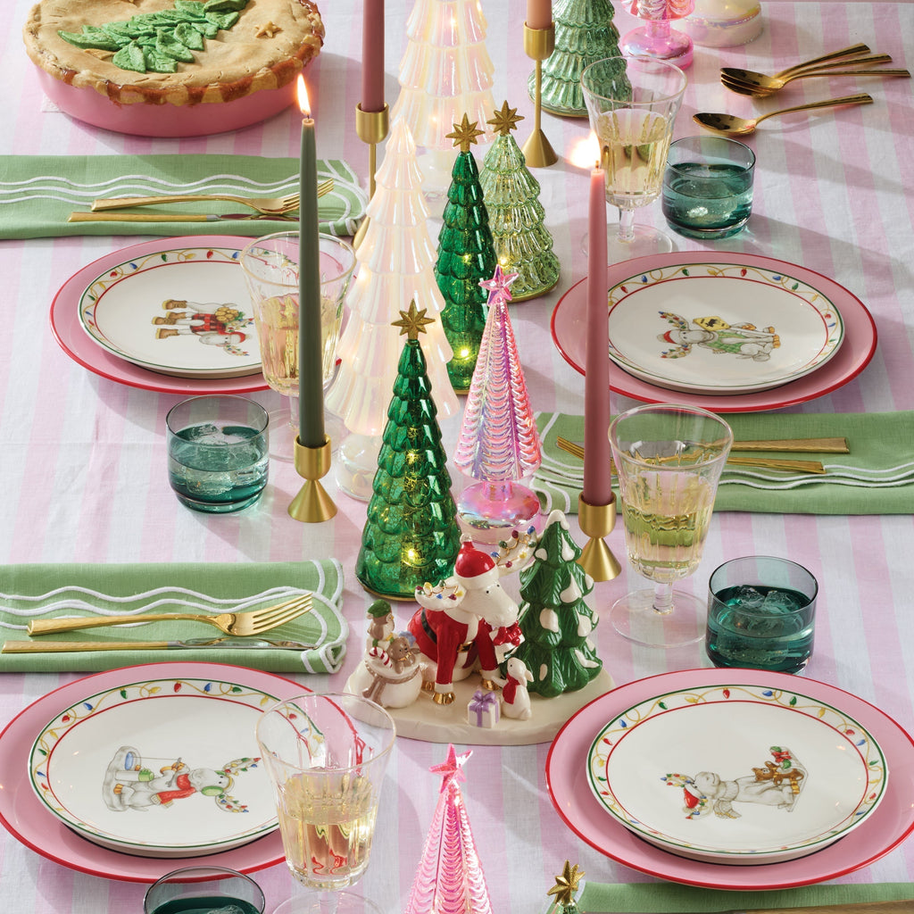 Make It Pop Dinner Plates - Set of 4 - Pink/Blue