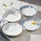 Blue Bay White Dinner Plates - Set of 4