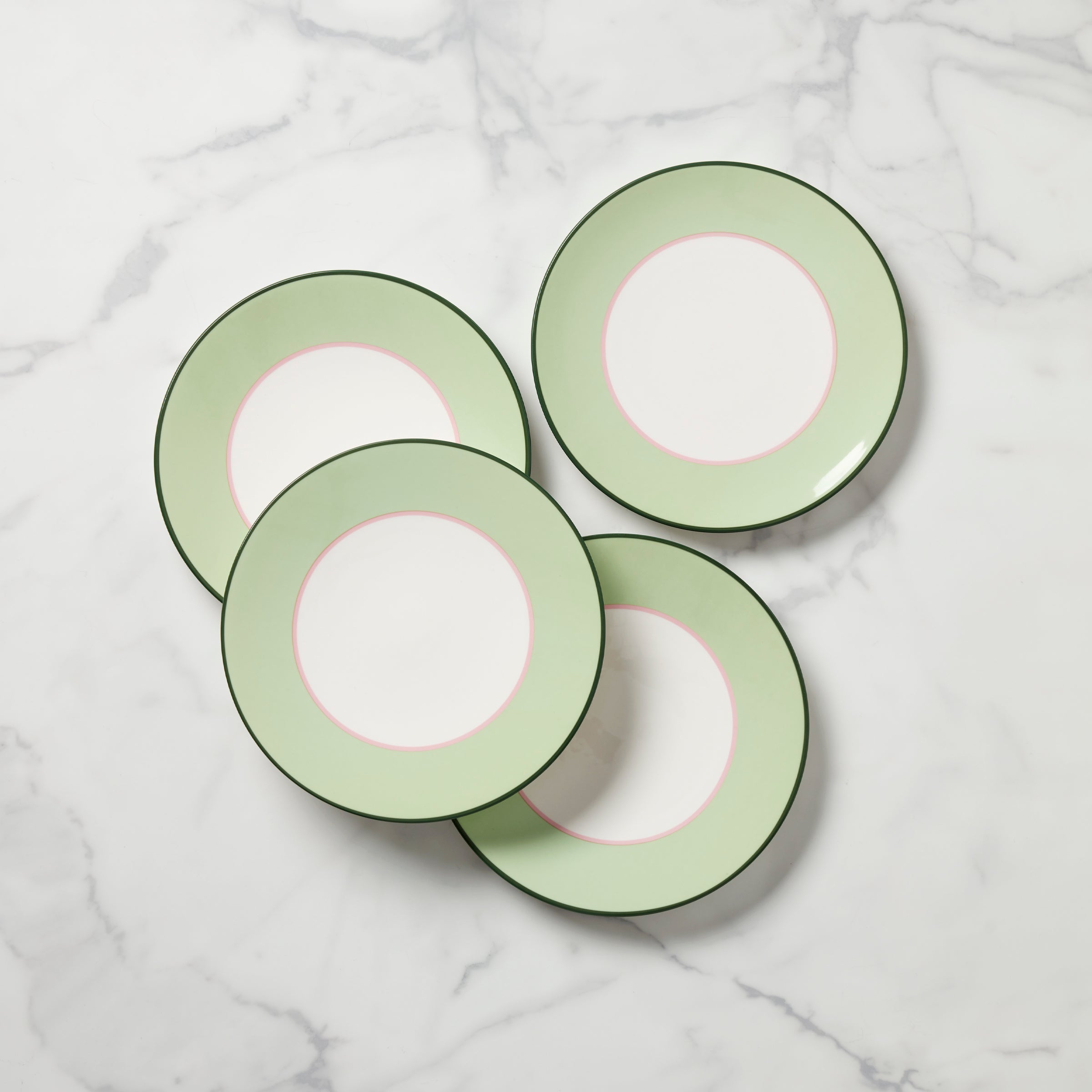 Make It Pop Accent Plates - Set of 4 - Green/Pink