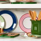 Make It Pop Dinner Plates - Set of 4 - Navy/Green