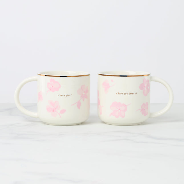 Spring Pansies Mugs - Set of 2