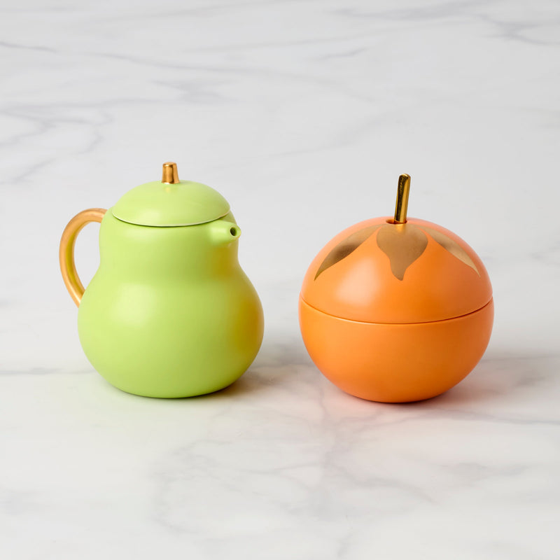 Tutti Fruity Pear & Orange Sugar & Creamer Set