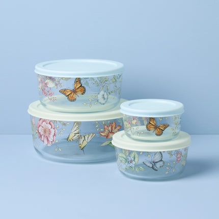 Butterfly Meadow Glass Containers - Set Of 4