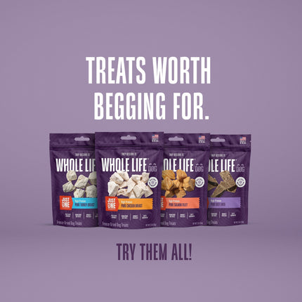 Just One Ingredient Chicken Treats For Dogs.  Human Grade and Grain Free - Made In Our Own Kitchen