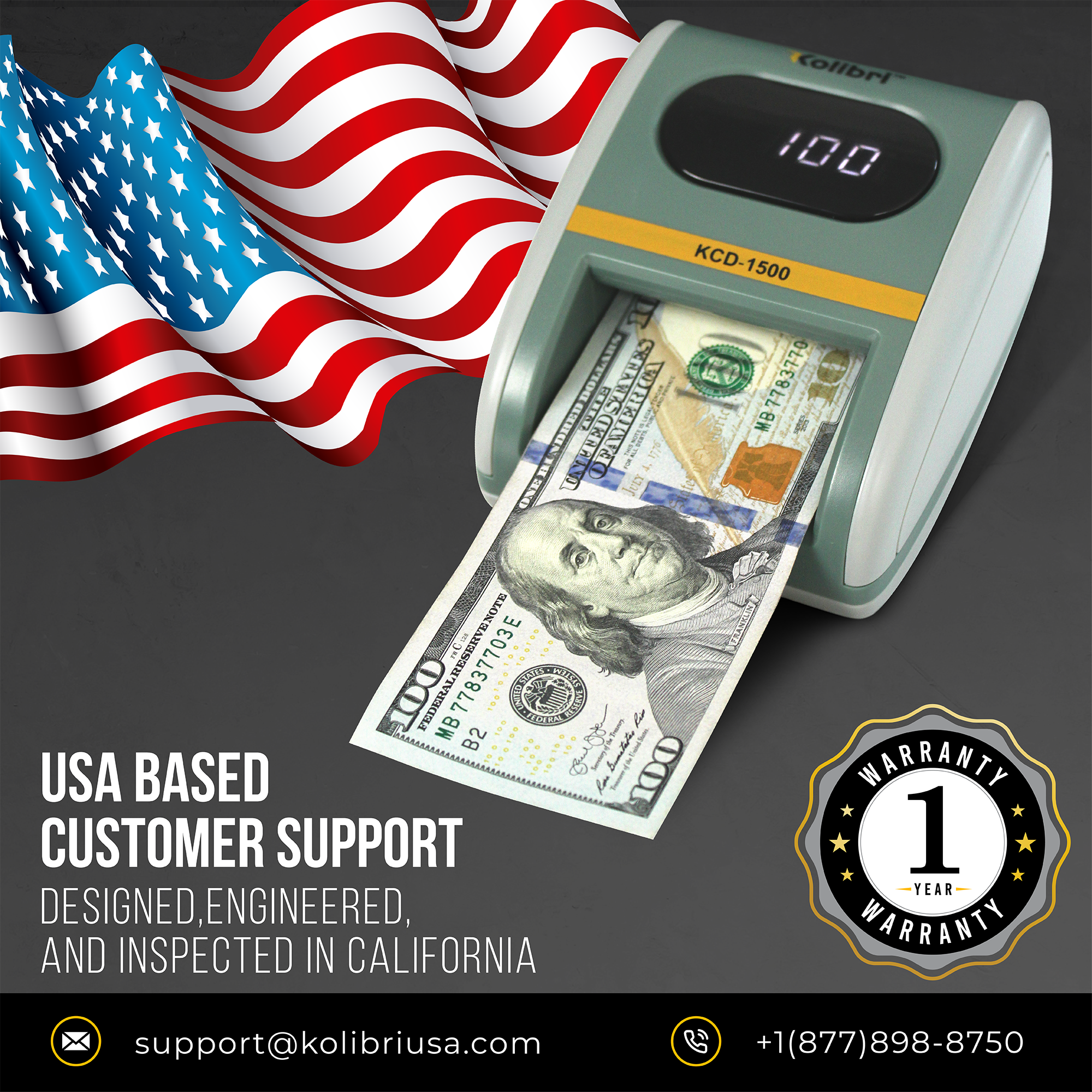 Kolibri KCD-1500 Counterfeit Detector