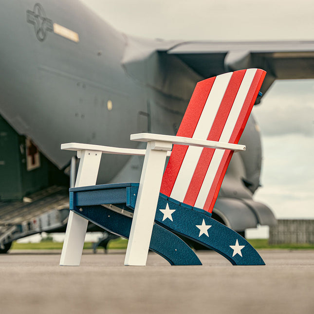 Amish Adirondack Coastal Patio Patriot Chair