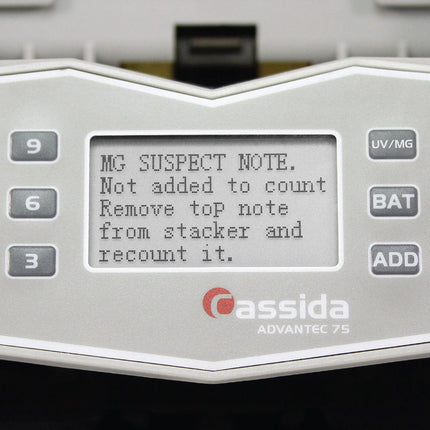 Cassida Advantec 75 Bill Counter
