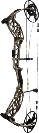 Adapt 2 HP hunting Compound Bow from Bear Archery on a transparent background in color Mossy Oak Bottomland.
