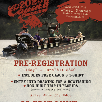 CAJUN 8 LIMITED TOURNAMENT REGISTRATION