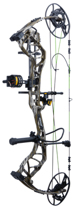 Side view showcasing Trophy Ridge’s ultimate ready-to-hunt package on Bear Archery's Gamekeeper RTH adjustable compound bow. 
