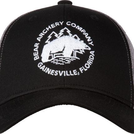 bear archery hat - traditional archery hat - bear archery black and white traditional logo hat