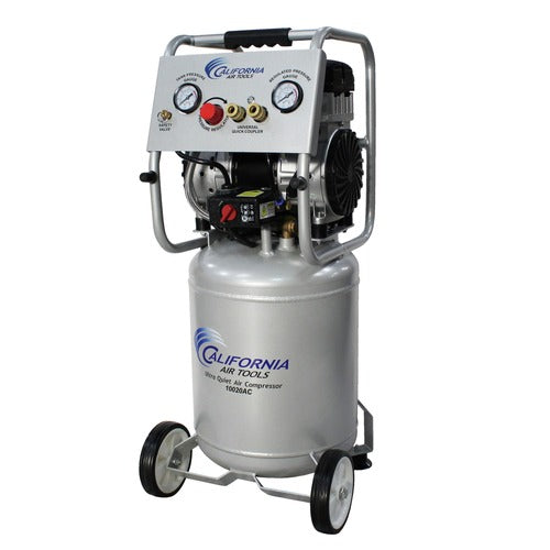 California Air Tools 2 HP 10 Gallon Ultra Quiet and Oil-Free Aluminum Tank Dolly Air Compressor