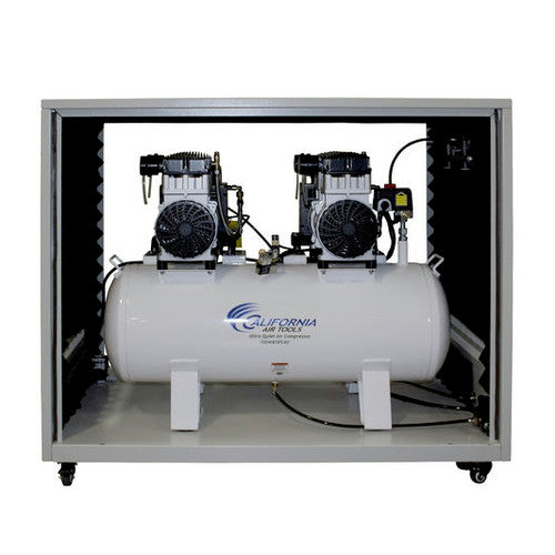 California Air Tools 4 HP 20 Gallon Ultra Quiet and Oil-Free Dolly Air Compressor with Sound Proof Cabinet, Air Dryer and Auto Drain