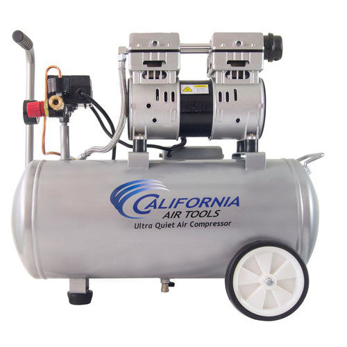 California Air Tools 8010 1 HP 8 Gallon Ultra Quiet and Oil-Free Steel Tank Wheelbarrow Air Compressor