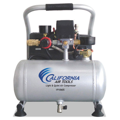 California Air Tools 0.6 HP 1 Gallon Light and Quiet Steel Tank Hand Carry Air Compressor