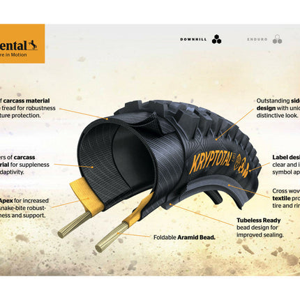Continental Kryptotal-F Enduro 29" Folding MTB Tire - Front