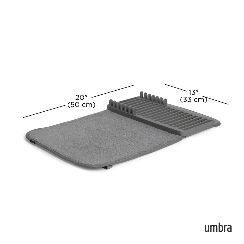 UDry Mini Dish Drying Rack with Mat